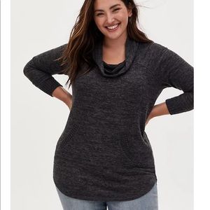 Torrid super soft grey pocket light sweater NWT